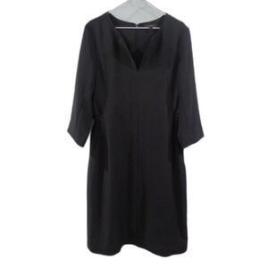 COS V Neck Midi Dress - Black 10